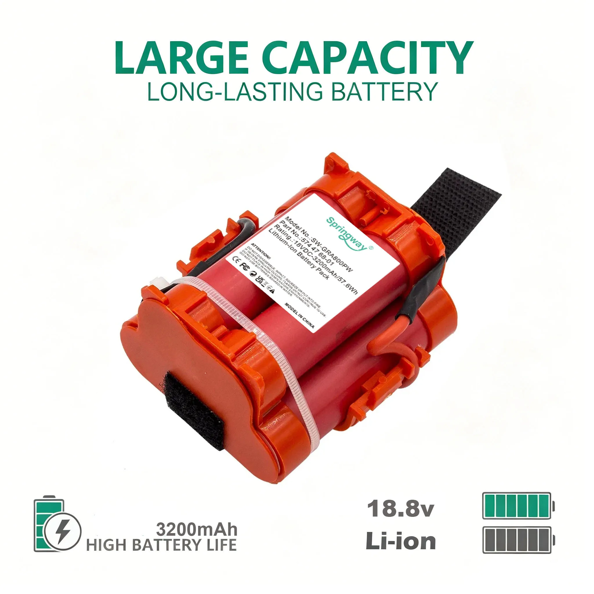 3200mAh 18V Replacement Battery For Gardena Mahroboter R38Li R40Li R45Li R50Li R70Li R75Li R80Li Robotic Lawn Mower