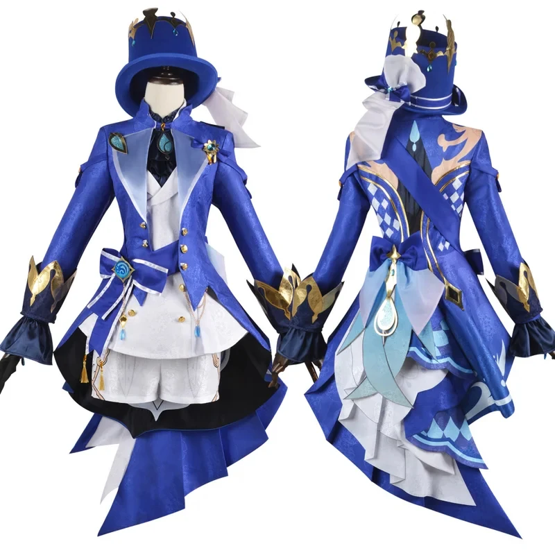 Disfraz de Cosplay de Furina de Genshin Impact, Uniforme de Carnaval, Disfraces de Anime Focalors, Disfraces de Mascarada