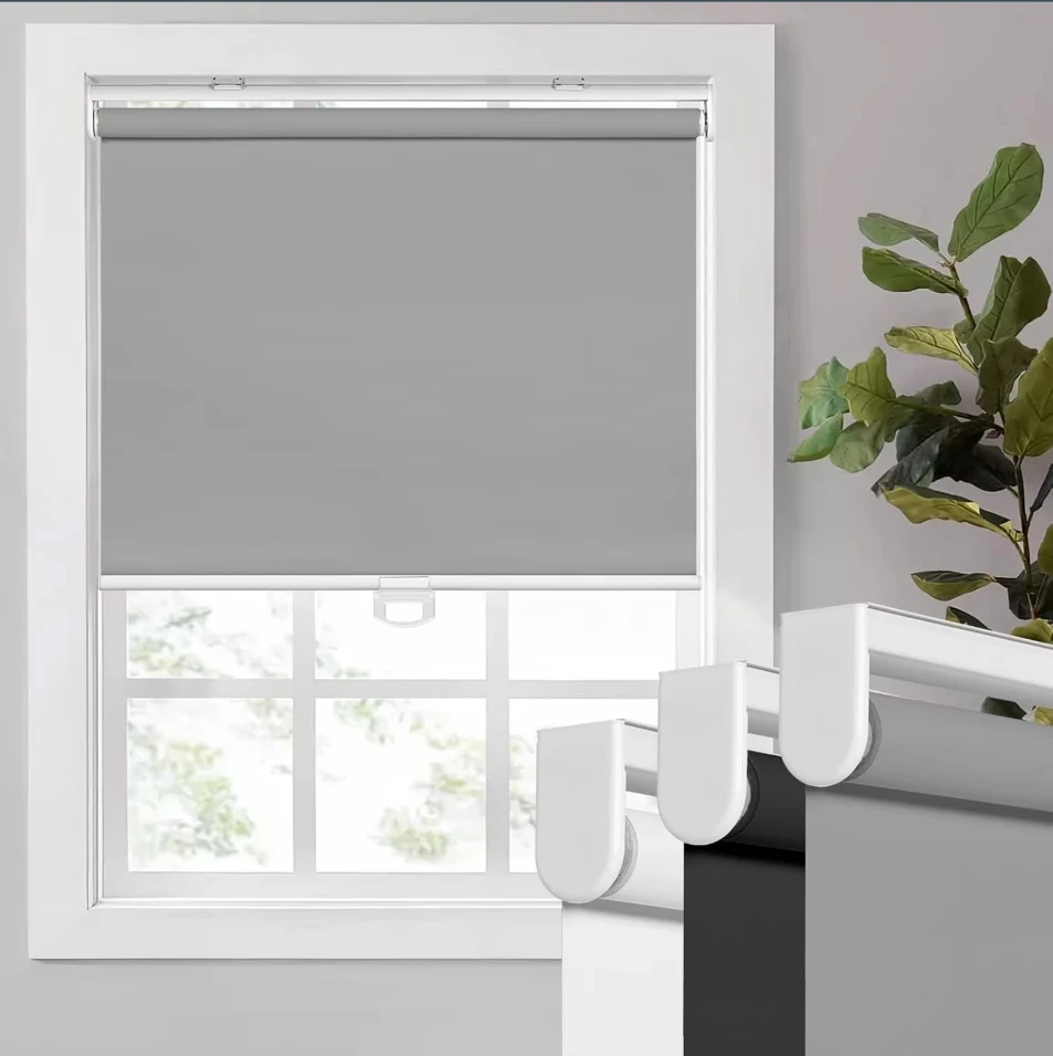 Modern Design Free Stop Cordless Design Spring Control UV Protection 100% Full Blackout Roller Blinds For Windows