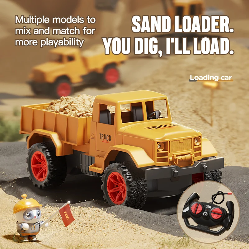 Large alloy remote control excavator toy car, little boy electric excavator, car engineering vehicle, children\'s shovel