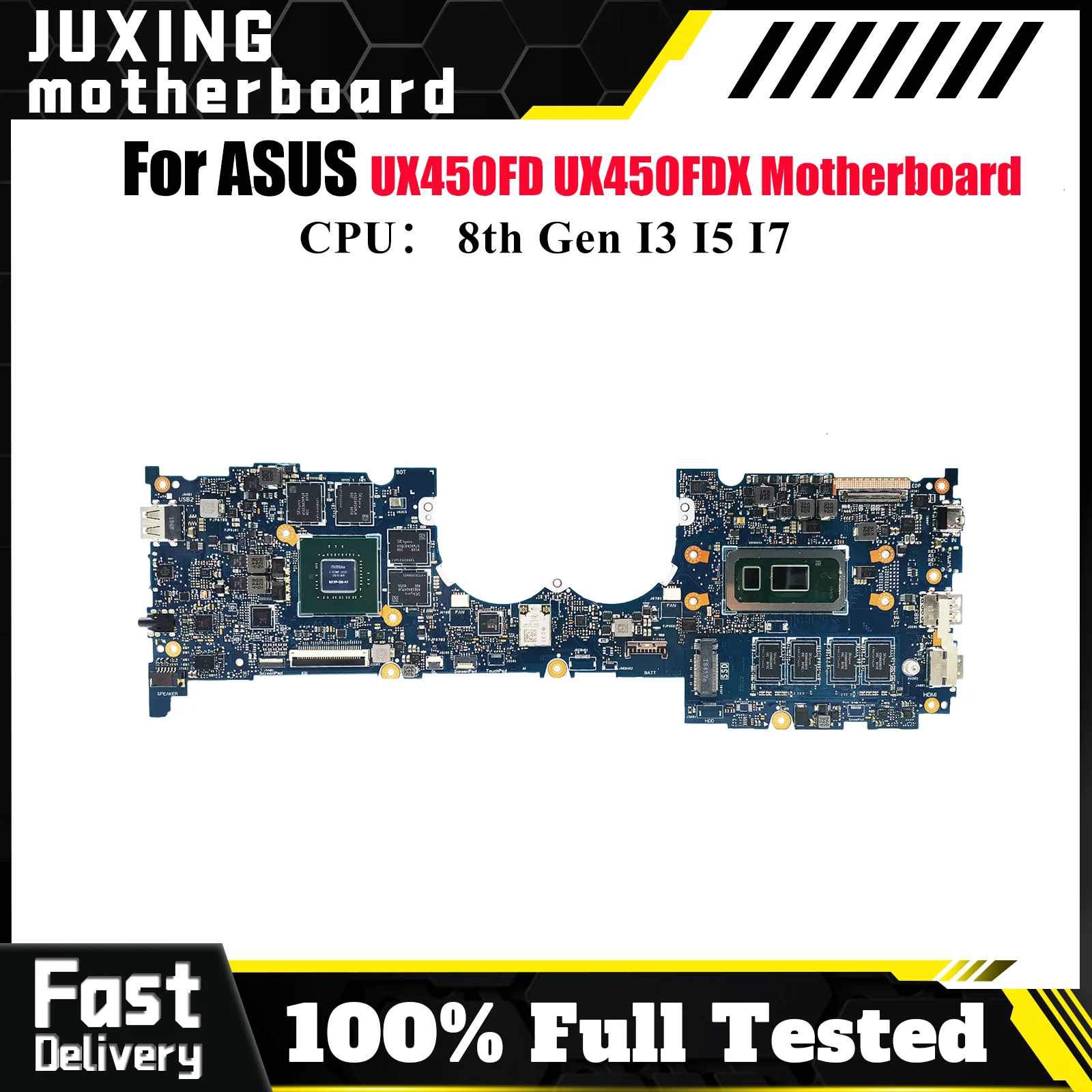 

UX450FDX Материнская плата для ноутбука ASUS ZenBook UX450F UX450FD UX450FDX Материнская плата для ноутбука с процессором I3 I5 I7 тест ОК быстрая доставка