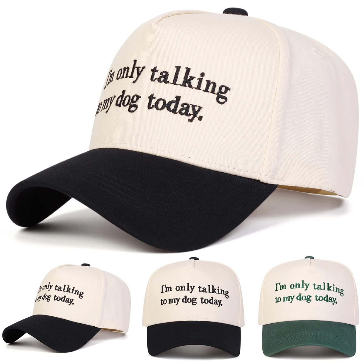 Unisex I'M ONLY TALKING Letter Embroidery Baseball Caps Spri