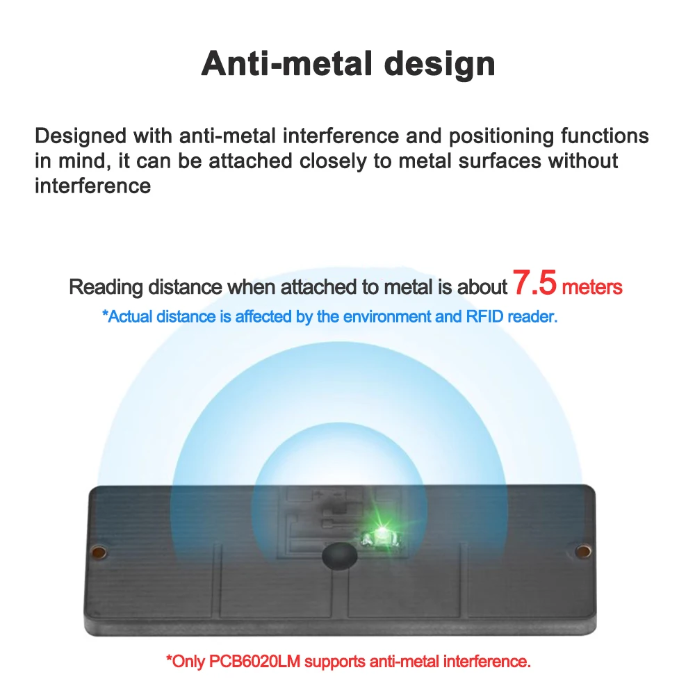 Etiquetas eletrônicas emissoras de luz uhf rfid pcb/pet 18000-6c kx2005xbl chip led posicionamento de luz e busca gerenciamento de ativos 10 peças
