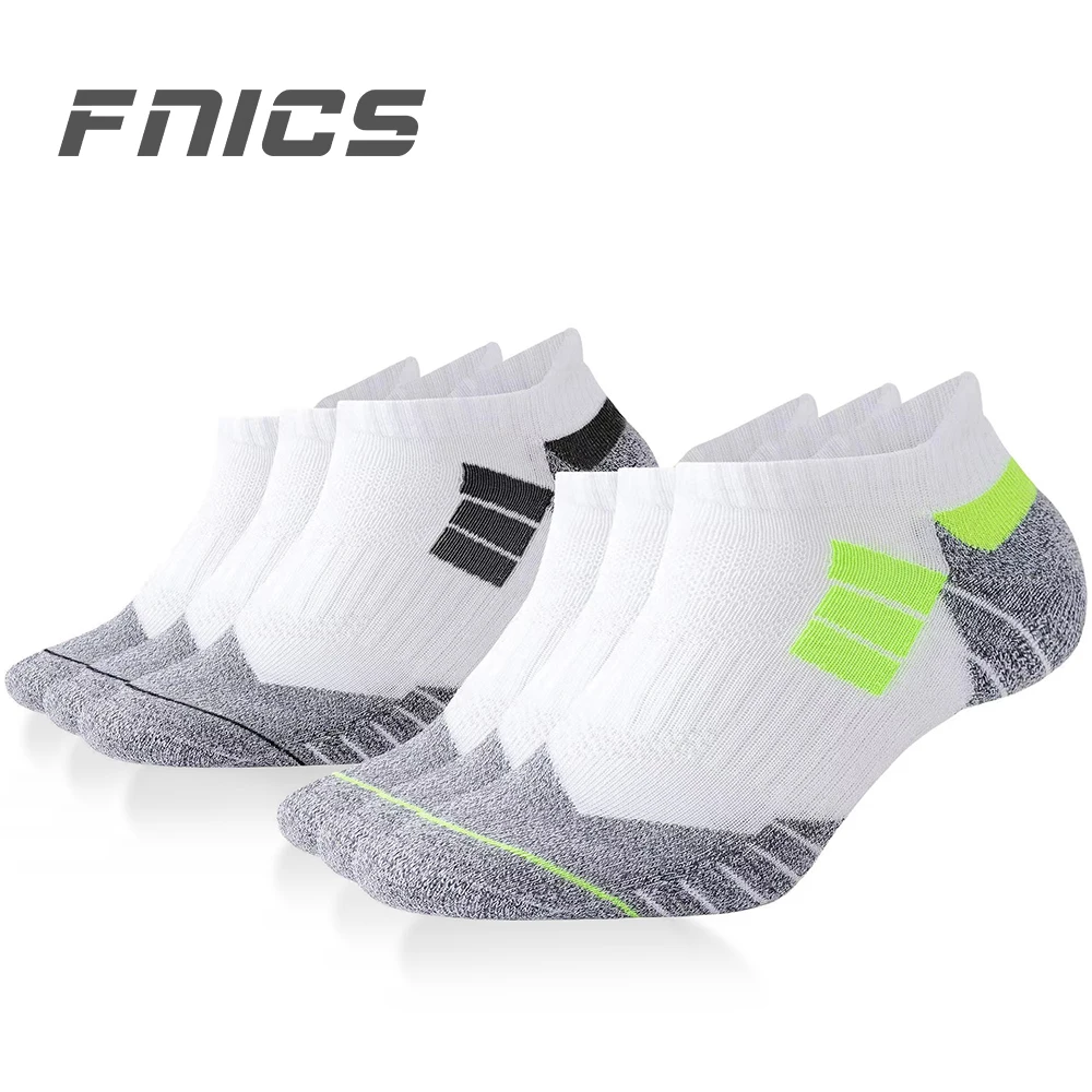 6 Pairs Lot Pack Men's Sports Socks Thick Cushioned Mesh Breathable Comfortable Ear Male Athletic Low Cut Running Ankle Socks