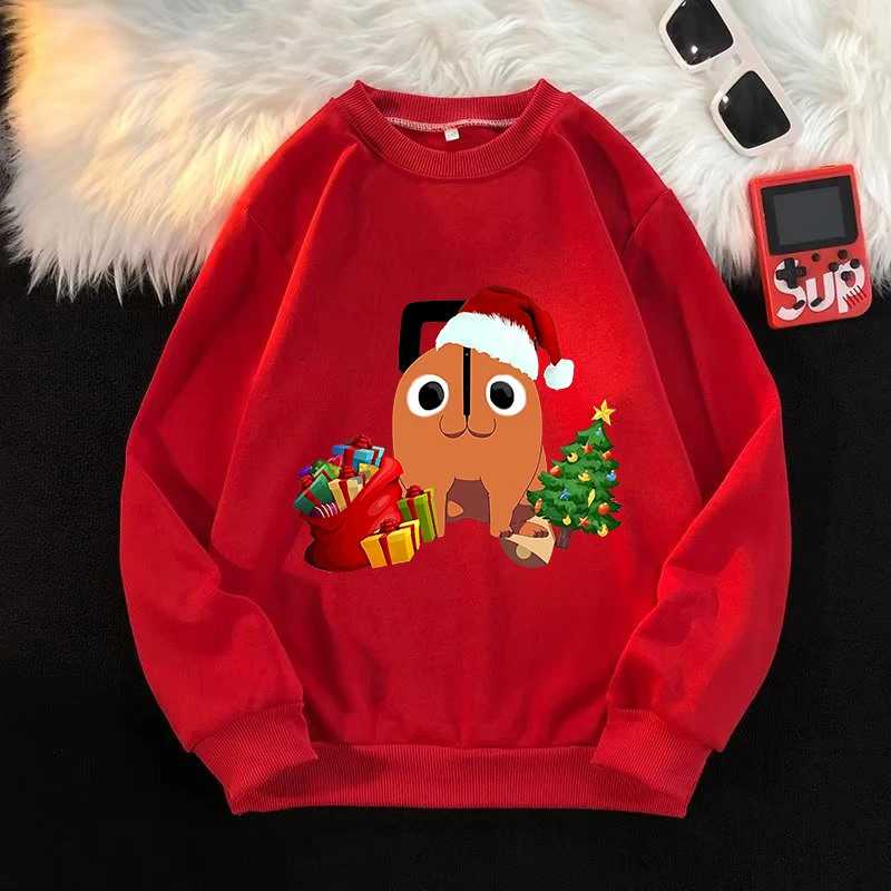 

Рождественский свитшот с бензопилой, детская модная толстовка с круглым вырезом, топ для мальчиков и девочек, спортивная одежда с героями мультфильмов аниме, детская одежда, подарок