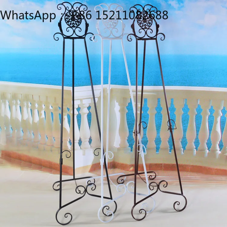 LLY wrought iron oil painting notice stand photo frame floor-to-ceiling wedding bracket billboard welcome poster display board