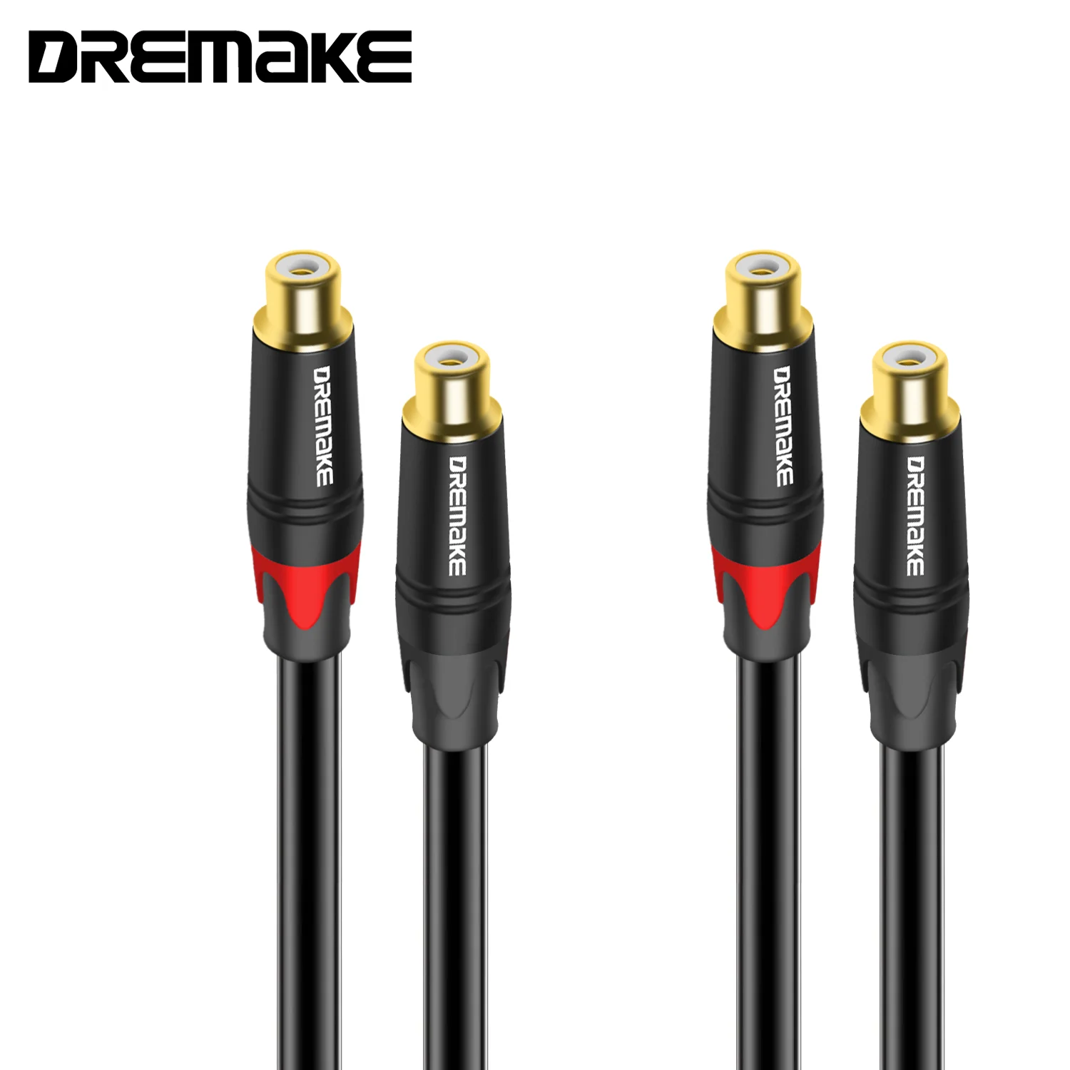 RCA Extension Cable 2RCA Female To Female Stereo Audio Cable 2RCA To 2RCA Subwoofer Adapter Cord for Amplifier Home Theater