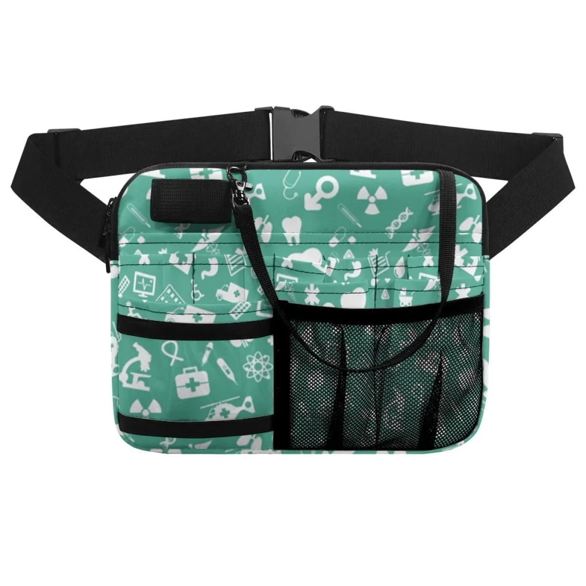 Infermiera Medical Icon Print Belt Organizer per donna marsupio marsupio per stetoscopi fasciatura forbici Hip Bags donna