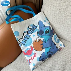 Disney Stitch Print Tote Bag, Large Capacity Shoulder Bag, Women's Casual Handbag for Work School Shopping