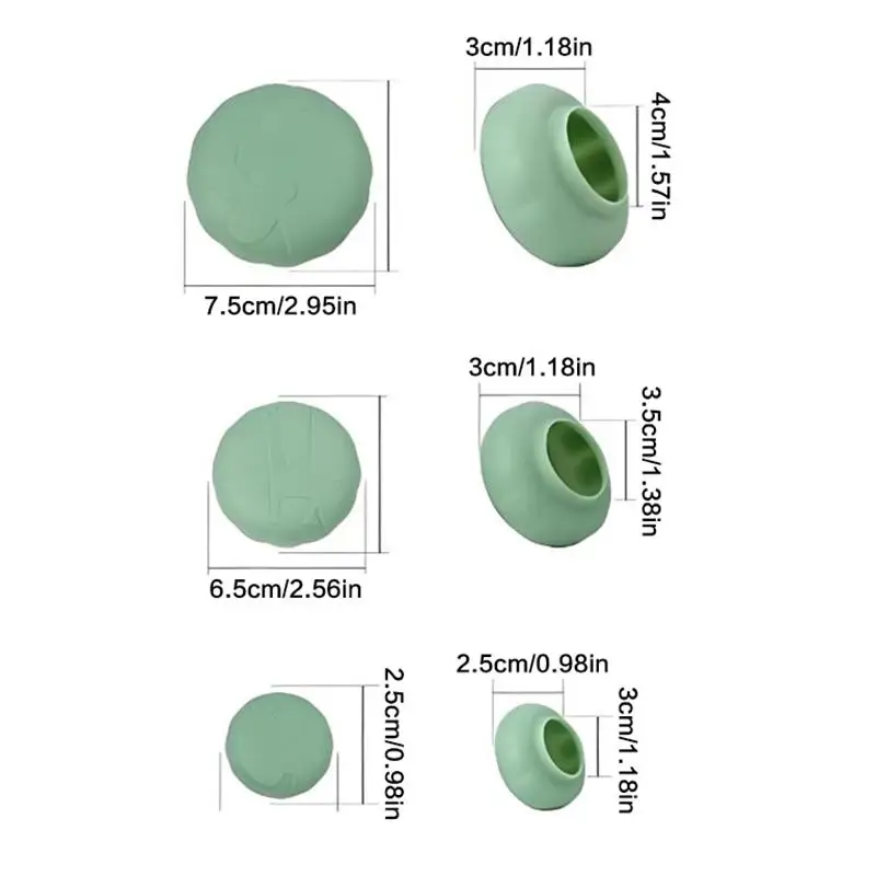 3Pcs Heat Resistant Pot Pan Lids Hat Cookware Universal Kitchen Silicone Knob Lifting Handle Cover Home Water Bottle Lids