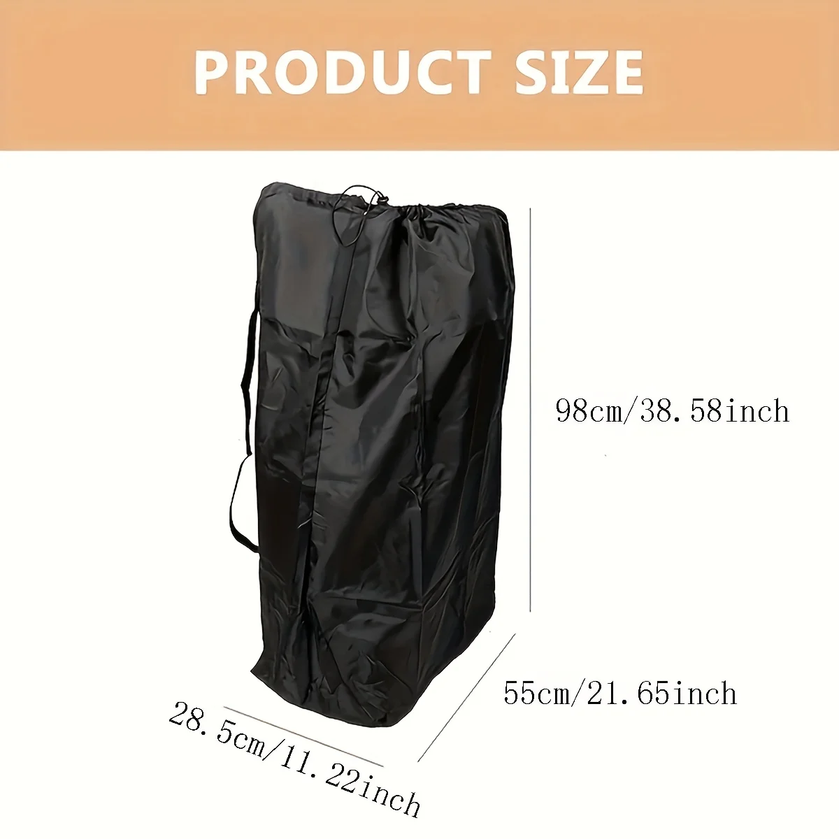 Extra-Large Baby Stroller Storage Bag - Durable Nylon Portable Travel Bag, Children's Clothing and Personal Items Storage Bag image 2