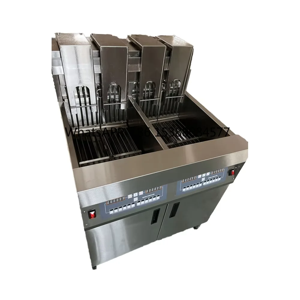 

Commercial Electric Deep Fryer with Double-Tank and Four-Sieve Oil Filter for Frying Chicken and Steak for Home and Hotels