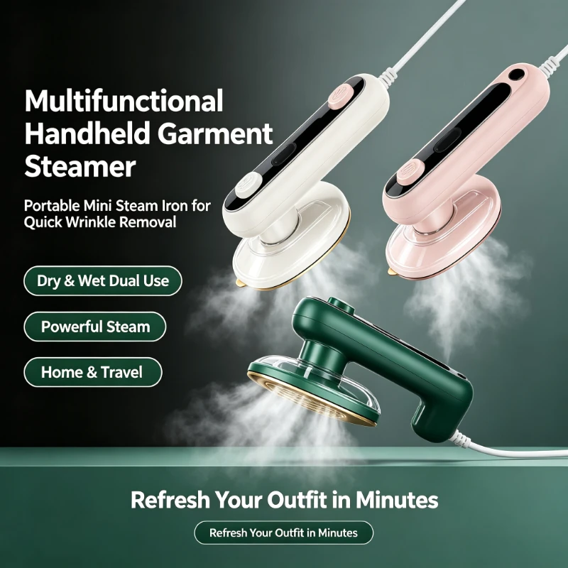 Multifunctional Handheld Garment Steamer Portable Mini Steam Iron for Home Travel Use Quick Wrinkle Remover Spray Iron