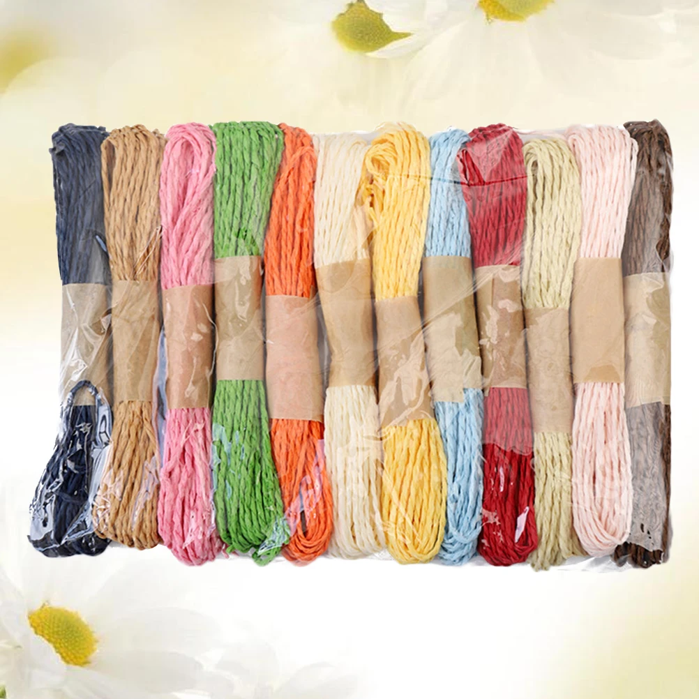 

Colored Rolls Braided Rope Twine for Crafts Gift Wrapping Jewelry Accessories Mixed Paper Paper Rope Twine Color