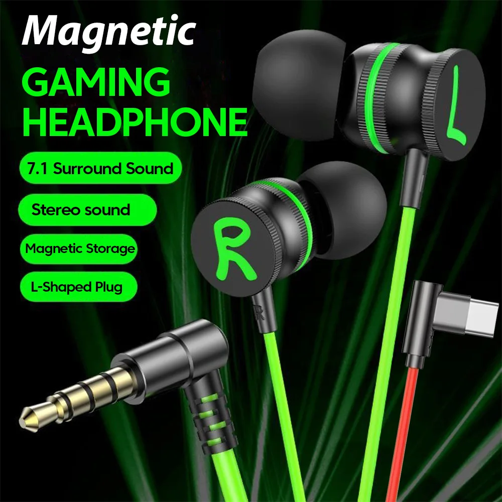 Olaf fones de ouvido magnéticos com fio 3.5mm/tipo-c dac 90 graus curvado plug fones com microfone fone de ouvido esportes para telefones celulares