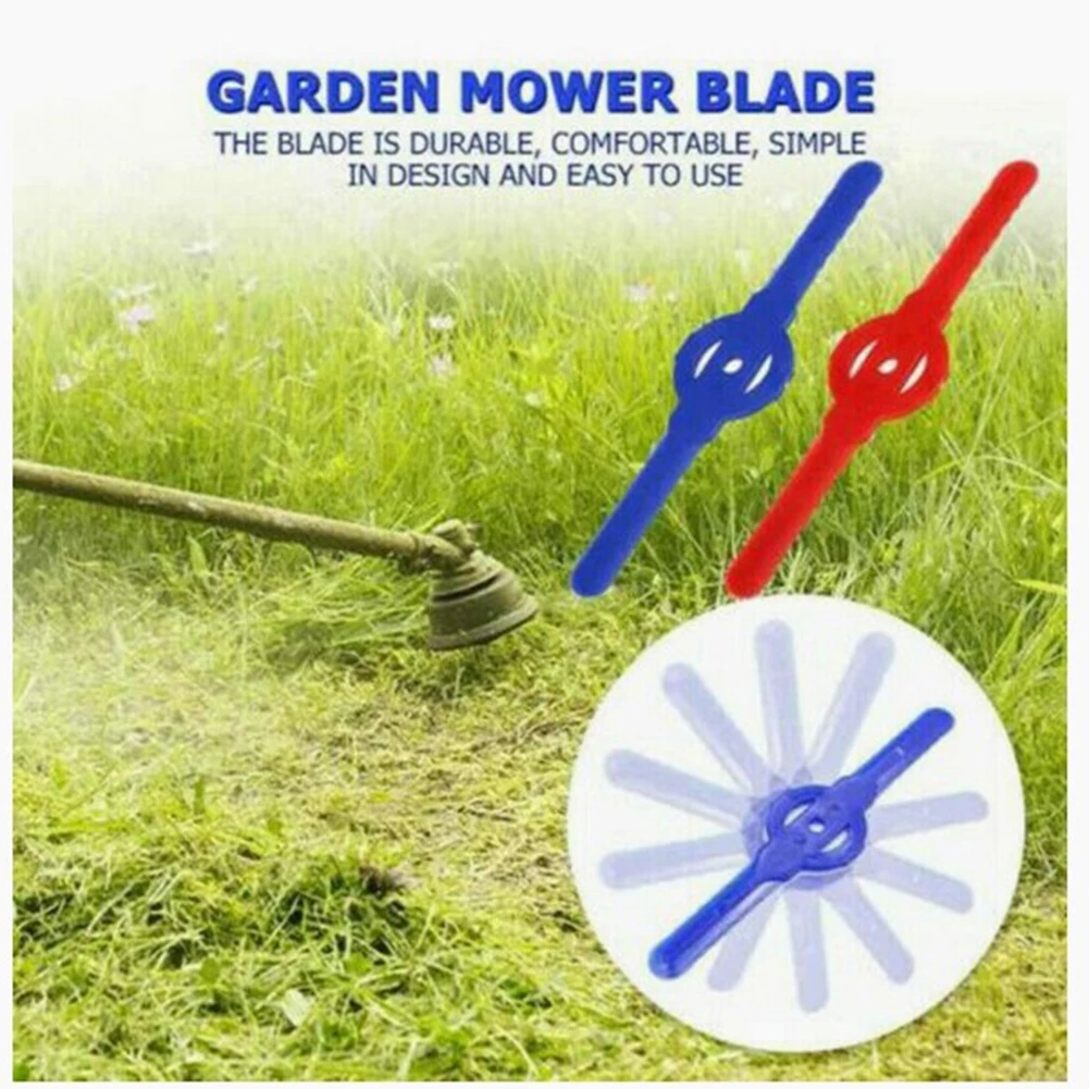 100pcs Plastic Cutter Blades Electric Cordless Lawn Mower Accessories Replacement Cutter Head Garden Tool