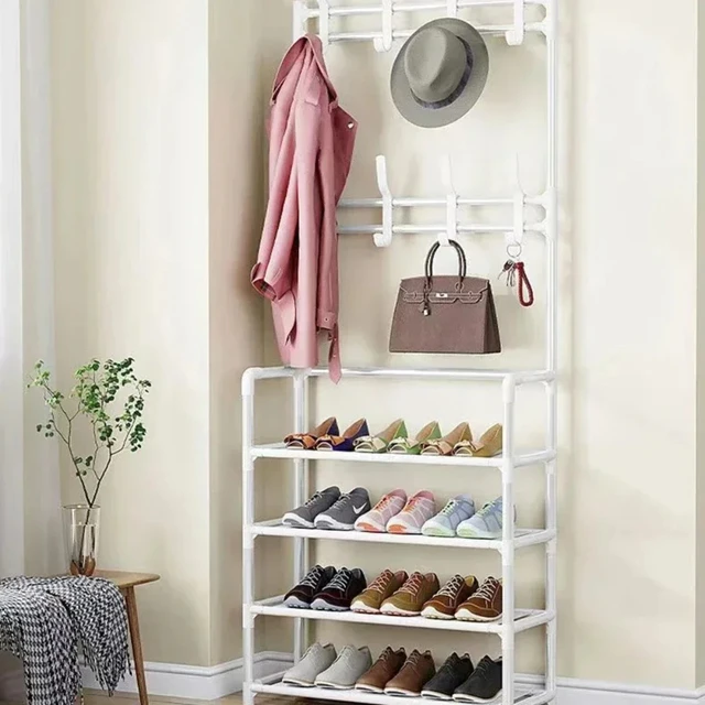 Mackapar coat rack and shoe stand hot sale
