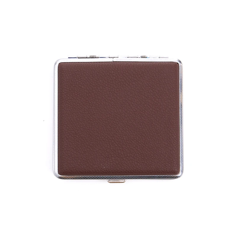 

Gift Men's Leather Cigarette Box Cigar Case Metal Leather Smoking Accessories