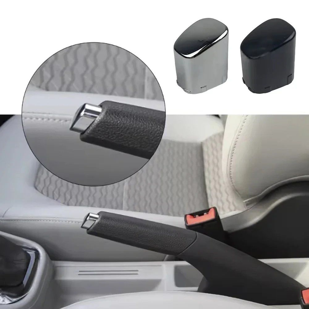 Black/silver Car Interior Hand Brake Button Trim Cover 6RD711333A Replacement Waterproof Handbrake Lever Parking Button Cover