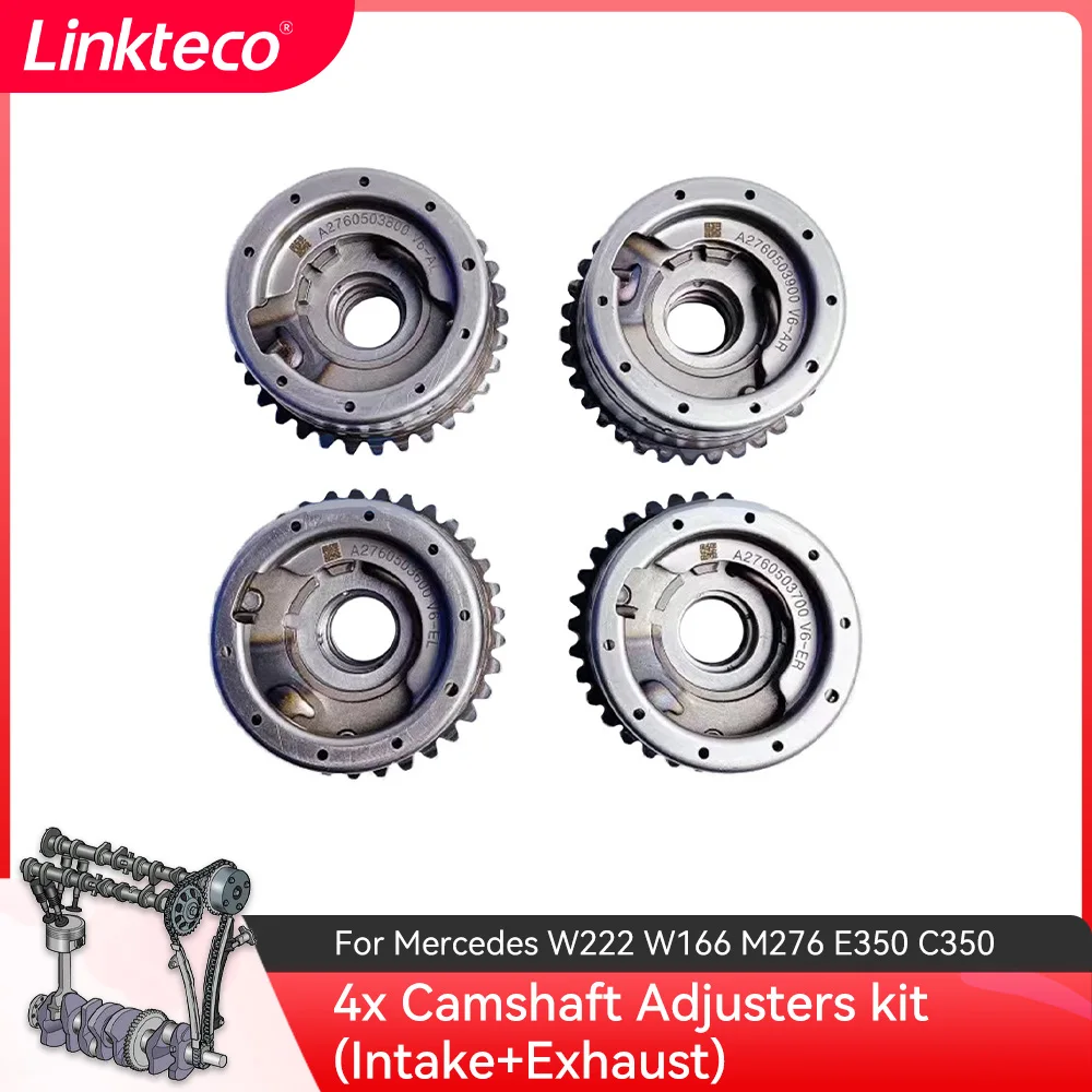 

4x Camshaft Adjusters (Intake+Exhaust) kit For Mercedes W222 W166 M276 E350 C350 A2760503700 A2760503800 A2760503600 A2760503900