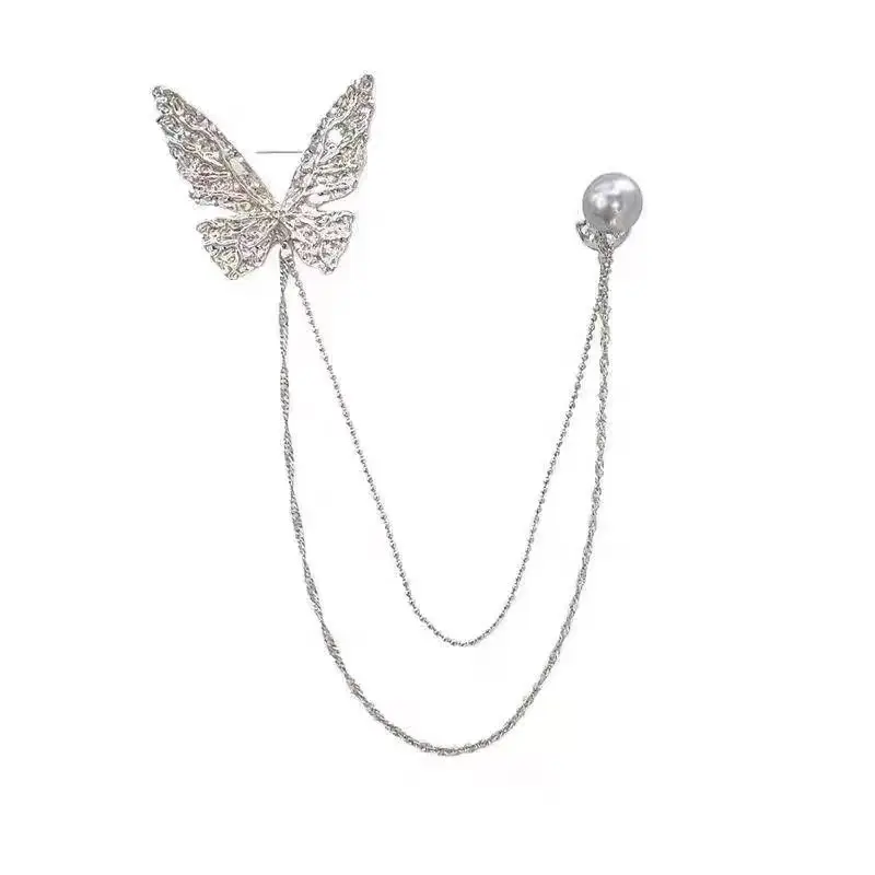 Broche borboleta para mulheres, acessório de roupas moderno e exclusivo, broche floral requintado