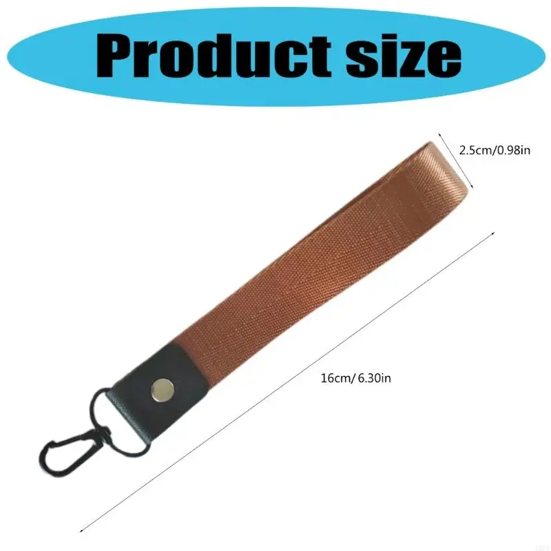 Trendy Two Tone Braided Keychain Strap Secure Wristband For Keys And Accessories