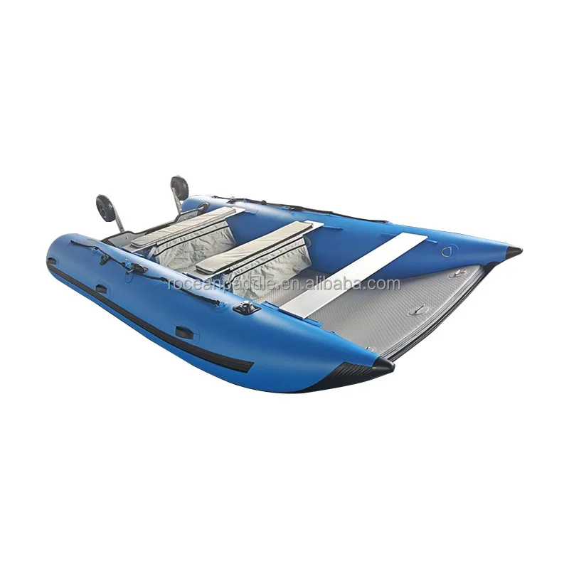 

CE Light Weight Folding Aircat Inflatable Catamaran Boat With DWF Air Deck