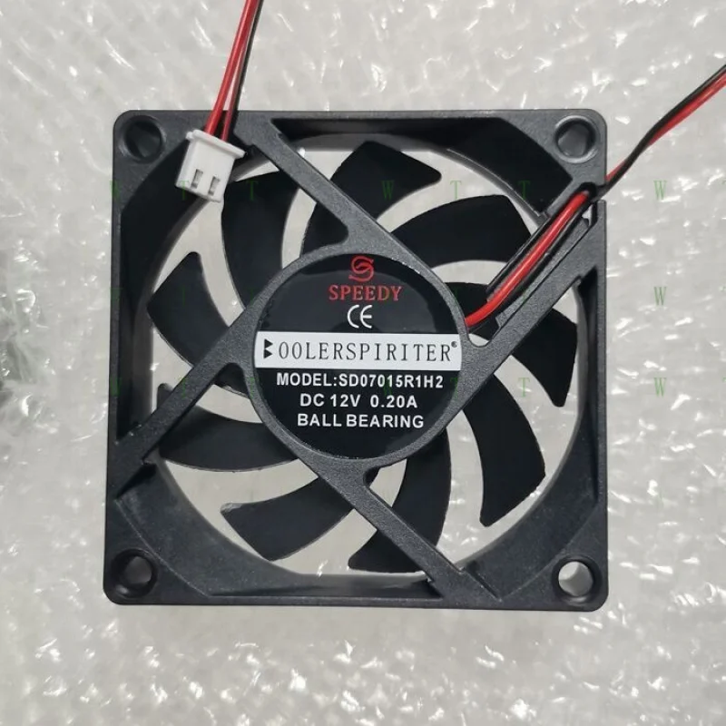 

H 1 PCS SPEEDY Fan SD07015R1H2 DC12V 0.20A 70X70X15MM 2 wire cooling fan