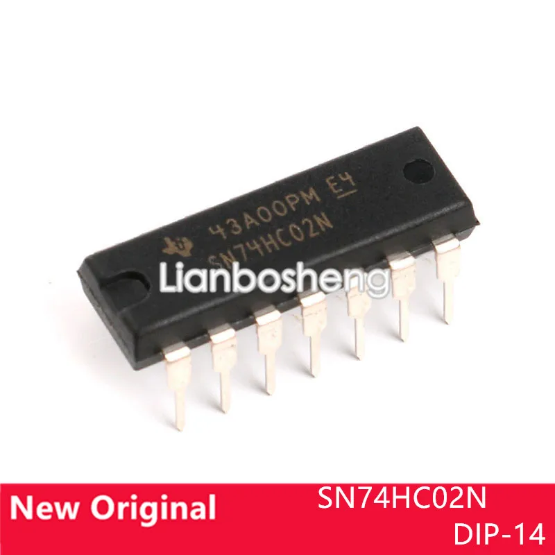 10PCS New original  SN74HC02N Chip 2: Input four-OR gate DIP-14 Logic chips