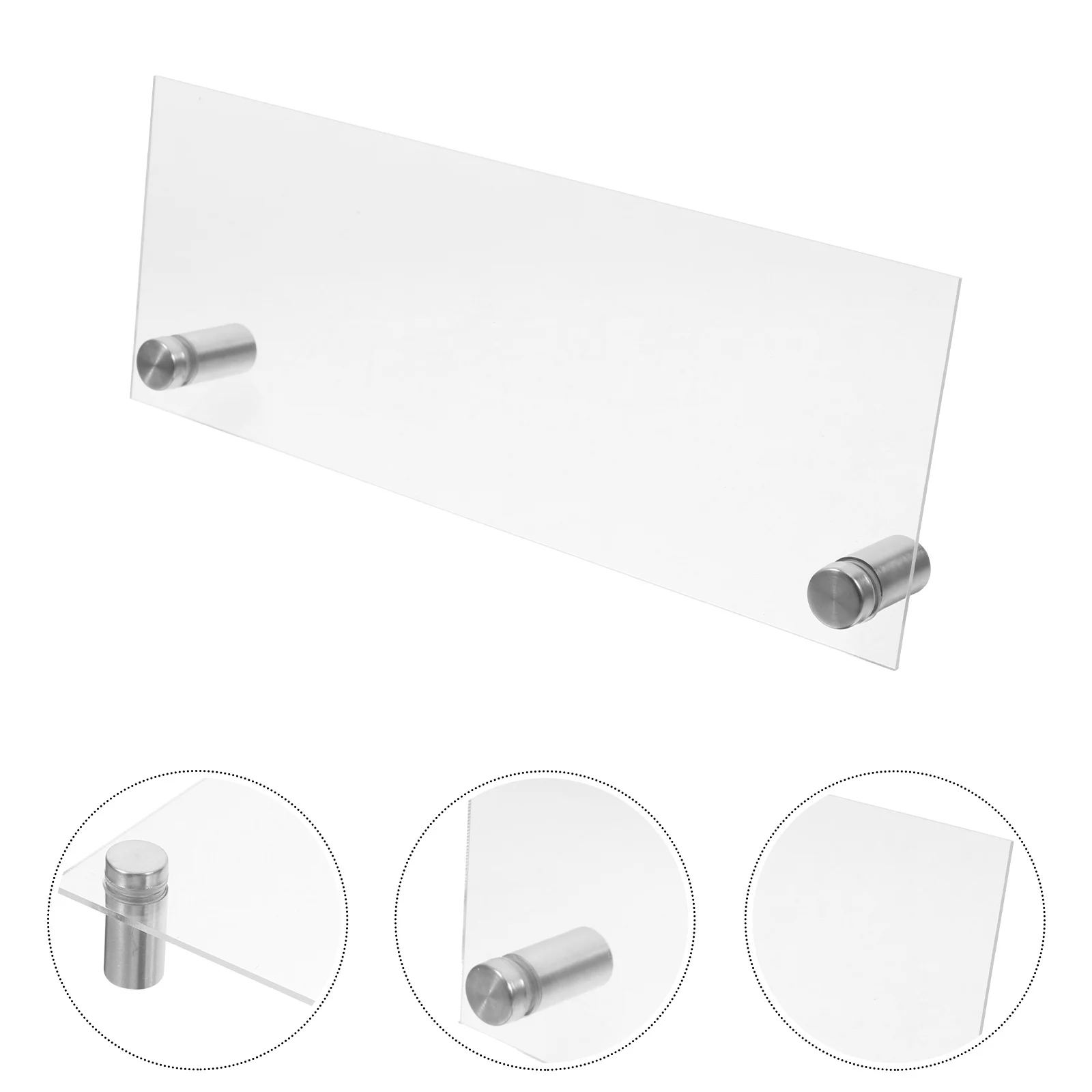 

Stylish Clear Acrylic Desk Name Plate Smooth Design Perfect for Office School and Business Environments