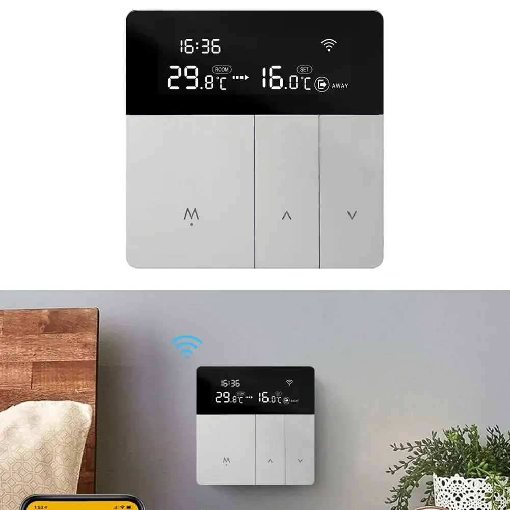 تطبيق Wifi Thermostat جهاز تحكم في مشعاع التدفئة تحت الأرضية وجهاز تحكم عن بعد من شاشة LCD لحماية الصقيع للهاتف 30