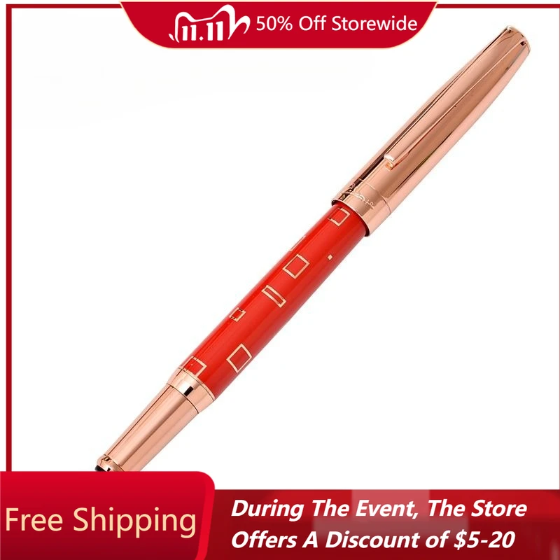 

Перьевая ручка Pimio 755, красные цвета, черное золото/серебро, наконечник с лезвием F 0,5, ручка для каллиграфии, гладкое письмо, популярные чернильные ручки, бестселлер