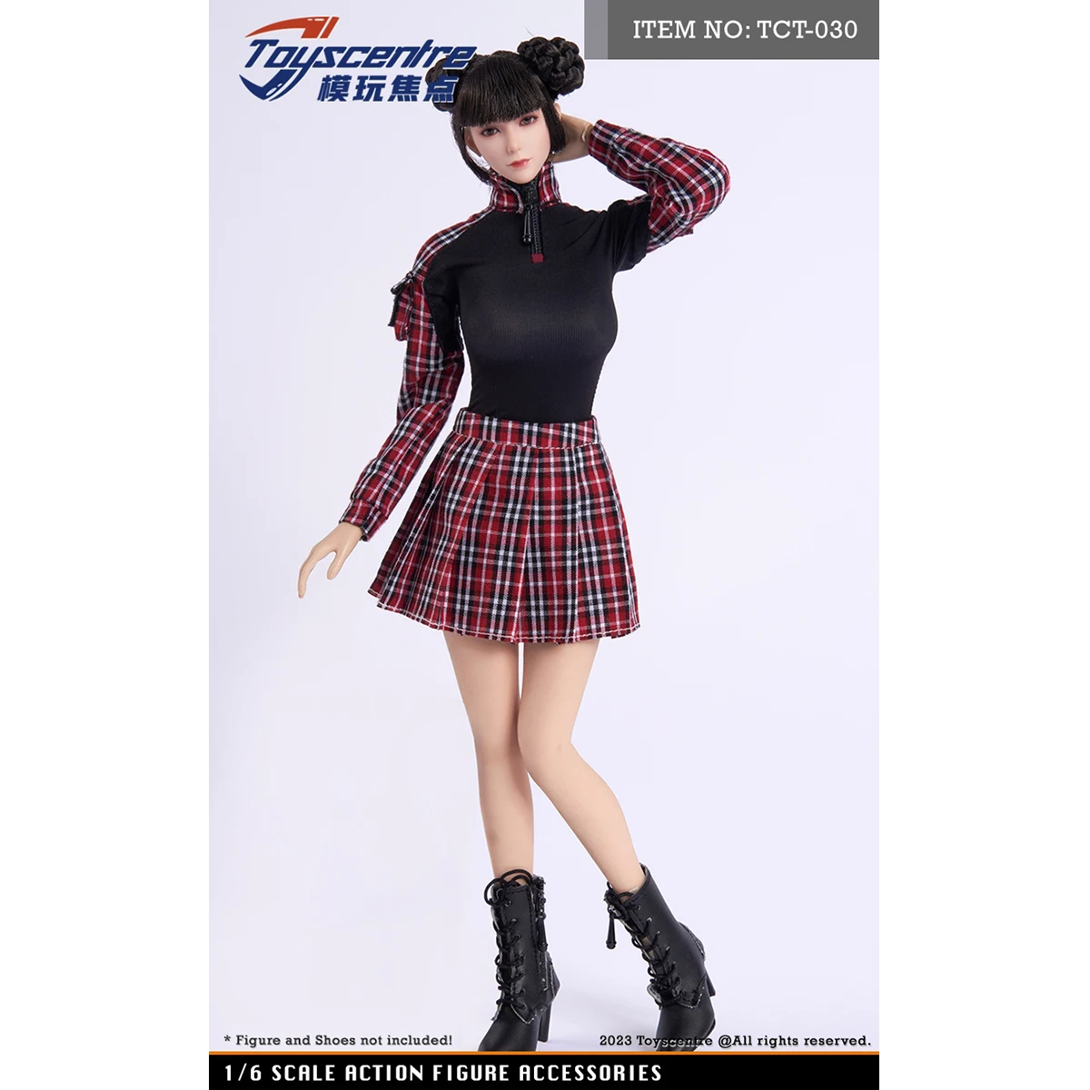 HiPlay 1/6 Feminino Xadrez Tops JK Saia Boneca Roupas Acessório para Estatueta de Ação de 12 polegadas