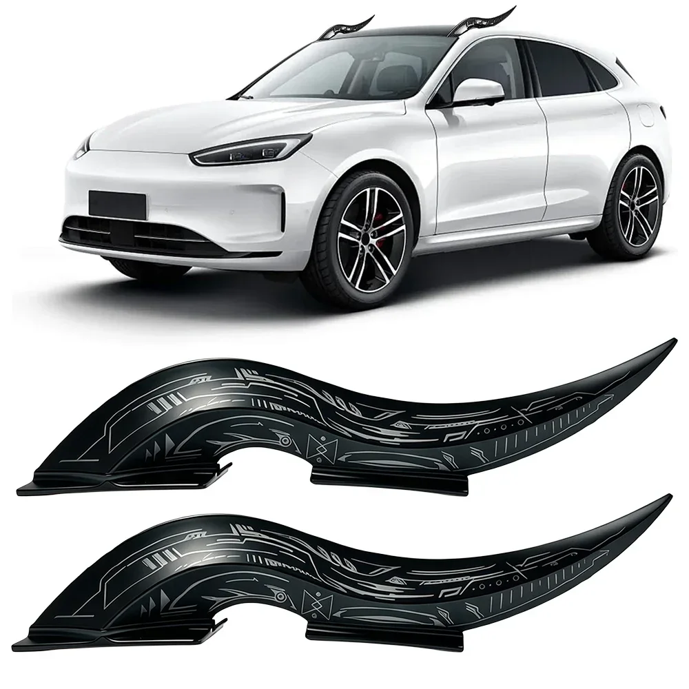 1Set 32 LED Light Modes Dragon Horn Car Roof Fins, Touch Dimmable Waterproof Auto Decoration, Universal Car Exterior Accessory