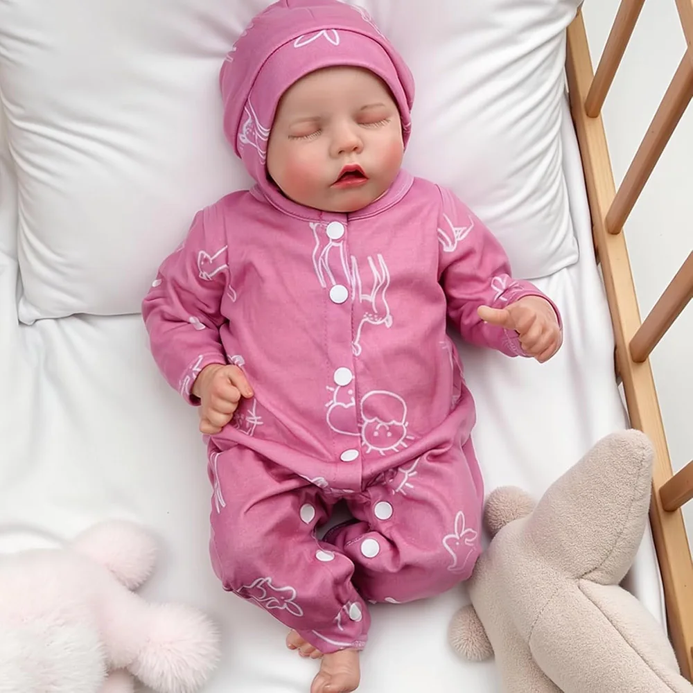 

Realistic Reborn Baby Doll 45cm Newborn Sleeping Bebe Full Body Soft Silicone Real Life Toddler Dolls Boy Girl Children Toy Gift