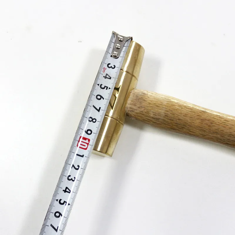 Brass drum hammer wooden handle hammer tool round head hammer hand hammer gas station accessories copper hammer 1p-3p hammer hea