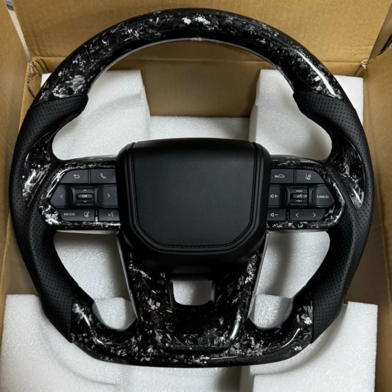 Forging Carbon Fiber Sports Steering Wheel With Paddle Shifters for Toyota Land Cruiser LC300 LC200  LC79 LC76 Hilux LC250 LC70
