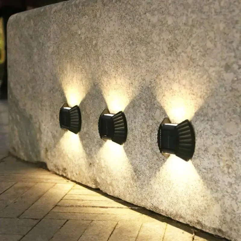 Solar Wall Light Waterproof Yard Garden Decoration with 2/8LED