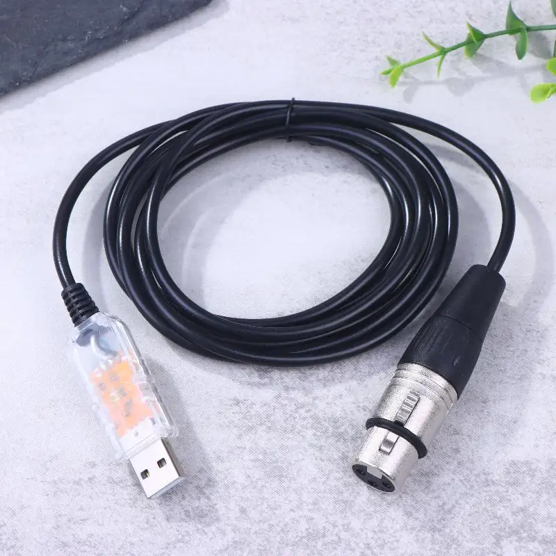 USB To DMX 인터페이스 어댑터 QLC DMX512 컴퓨터 PC 무대 조명 컨트롤러 디머 SGM DMXking DMXcontrol Freestyler 케이블용