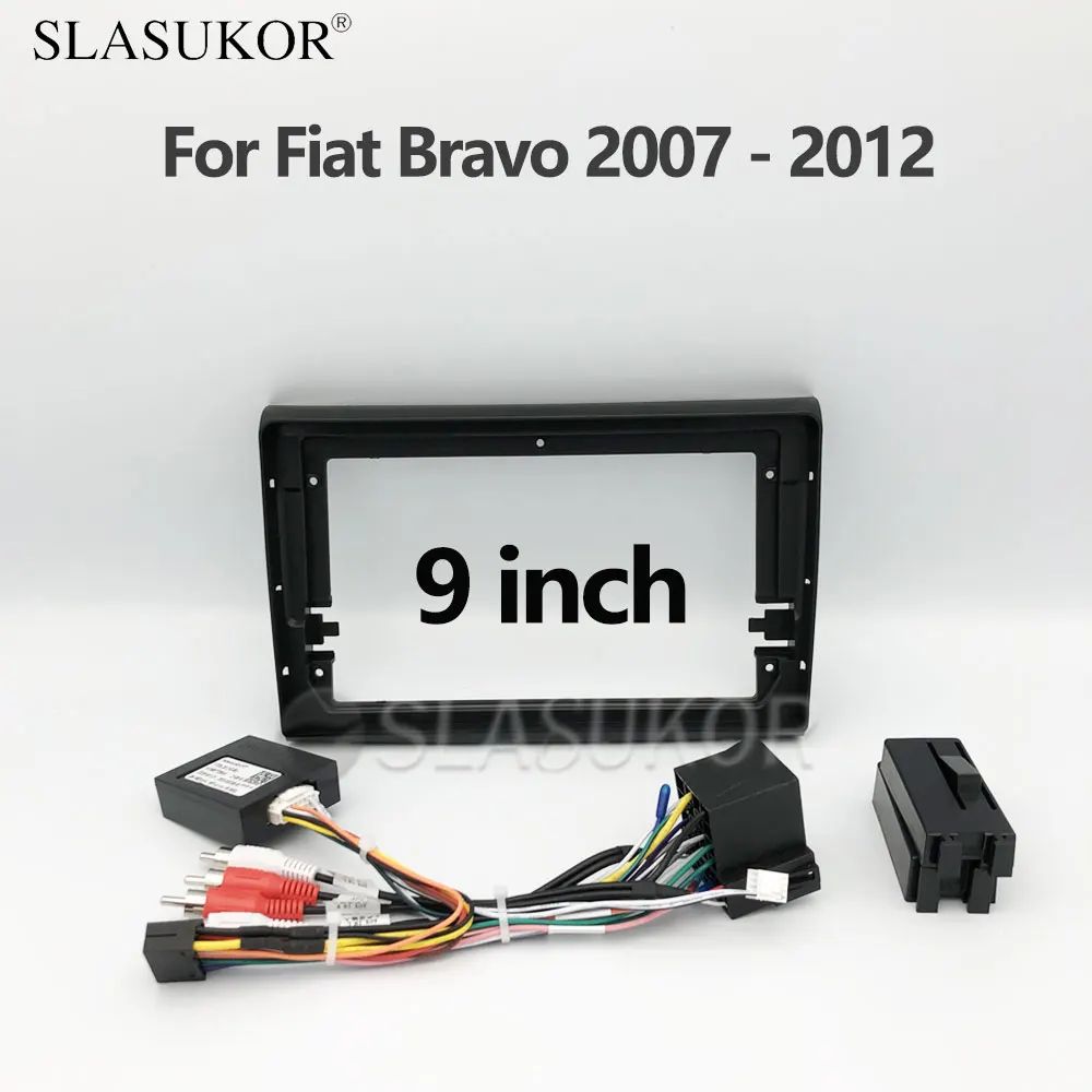 

9 inch For Fiat Bravo 2007 2008 2009 - 2012 Wires Board Control CANBUS Cable Stereo Panel Dash Installation DVD Frame 2din