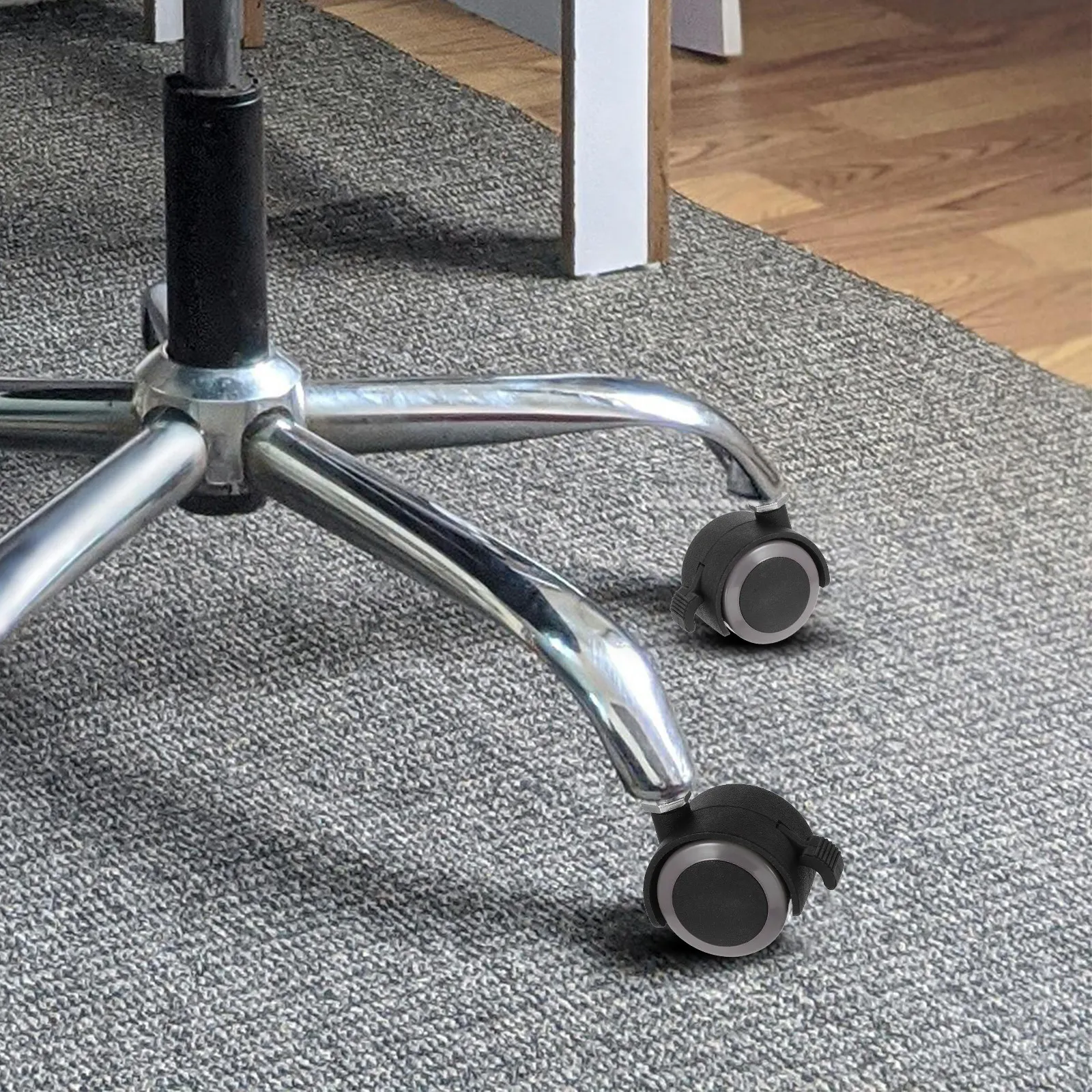 4Pcs Premium Replacement Office Chair Wheels Casters Heavy Duty 360-Degree Swivel Silent Operation