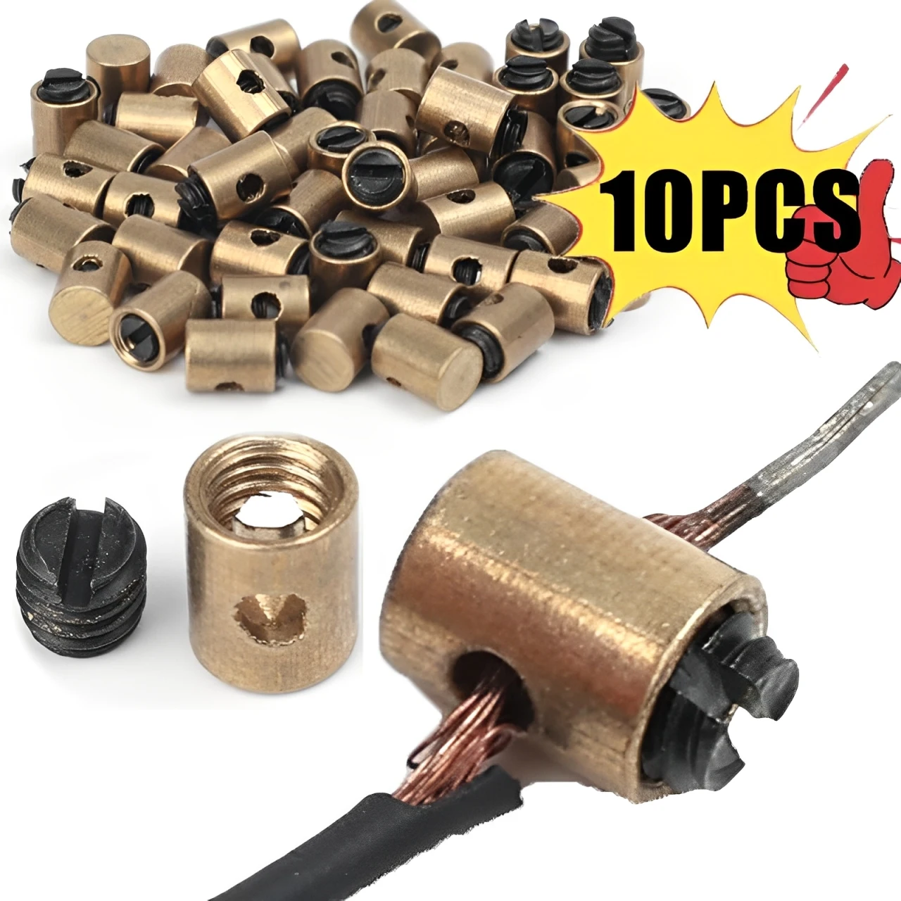 5~10PCS Motocross Throttle Cable Stop Bolt Throttle Cable Core Brake Bolt Pin Gold Emergency Clip Motorcycle Accessories