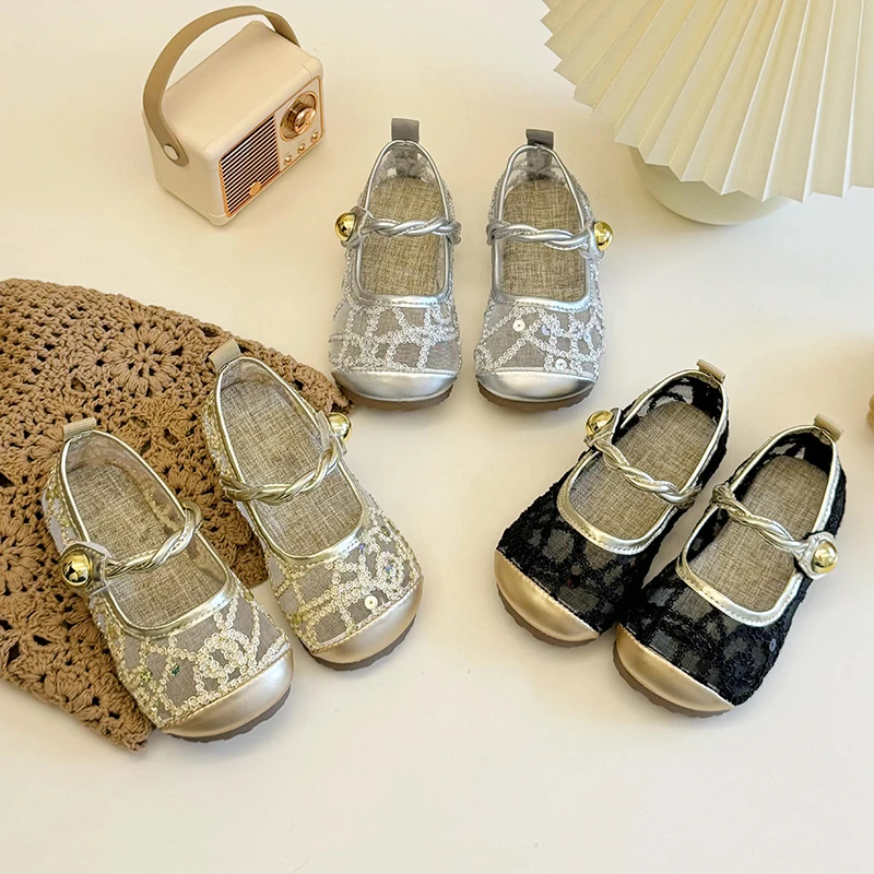 

Summer Non-slip Girls Appliques Roman Shoes Versatile Princess Slippers Brand Designer Weave Strape Baby Girls mary janes