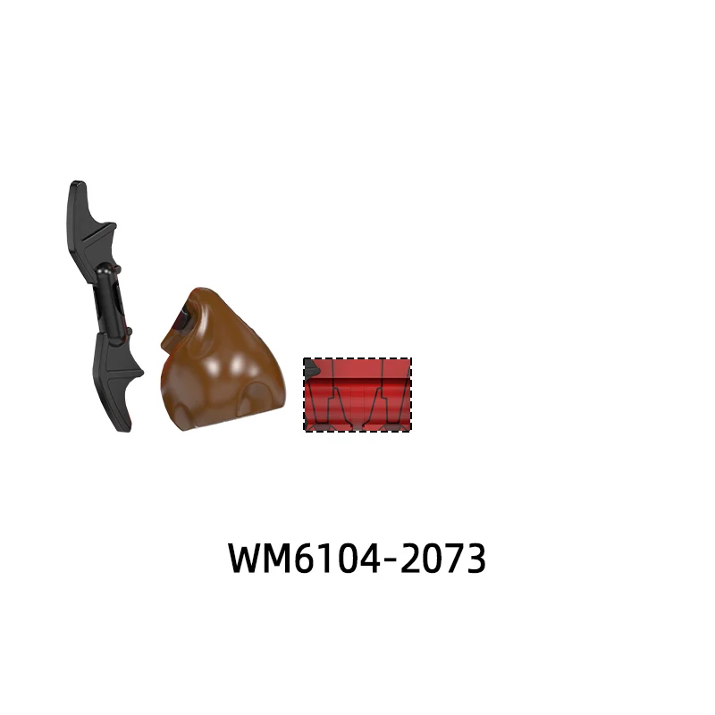The WM6104 Weapons Pants Hair Parts Action Figures Cloak Dart Bag Shield Whip Balloon Model Blocks MOC Bricks Set Gifts Toys