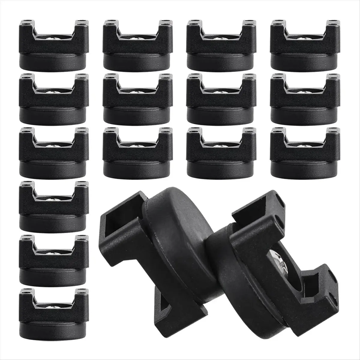 ABZT 15 Pieces Magnetic Cable Clips Zip Tie Mount Base Magnetic Wire Holder Multipurpose Cable Ties Management Base