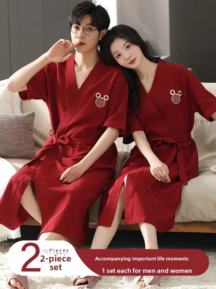 pyjamas-d'ete-en-coton-fin-nouvelle-collection-pour-couple-vetements-de-maison-rouges-haut-de-gamme-vetements-de-nuit-en-pur-coton-pour-homme-robe-de-detente-confortable
