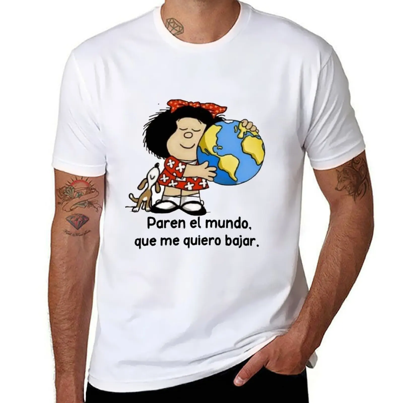 

Paren el mundo, que me quiero bajar T-Shirt t shirts for man pack cotton t shirt man luxury T-Shirt
