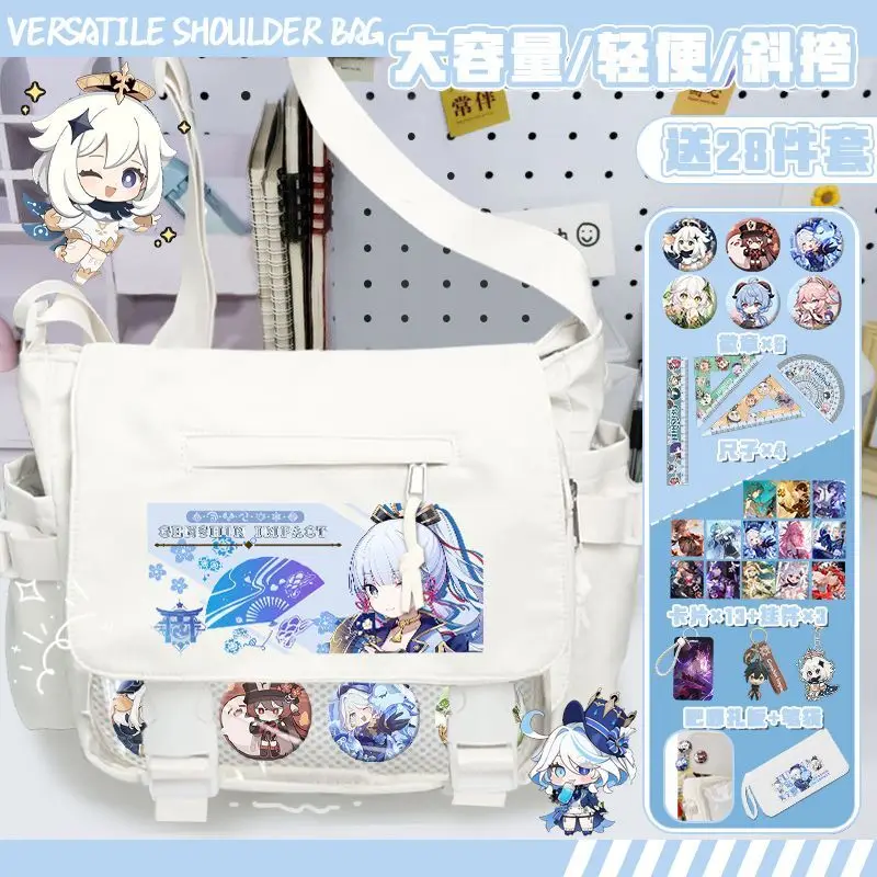 Genshin Impact Pain 2025 New Shenli Ayaka Multifunctional Storage Crossbody Student Style Versatile Shoulder Bag Lightweight