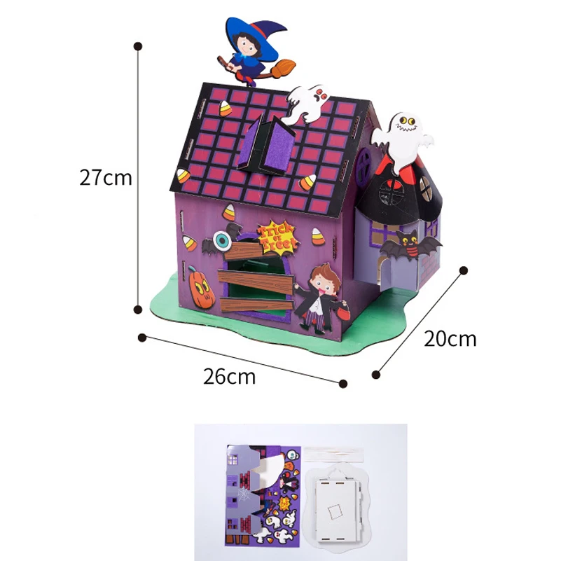 3D Magic House Brinquedos para Crianças, Artesanato DIY, Brinquedos de Halloween, Presentes Educativos para Crianças, Decoração de Festa de Halloween