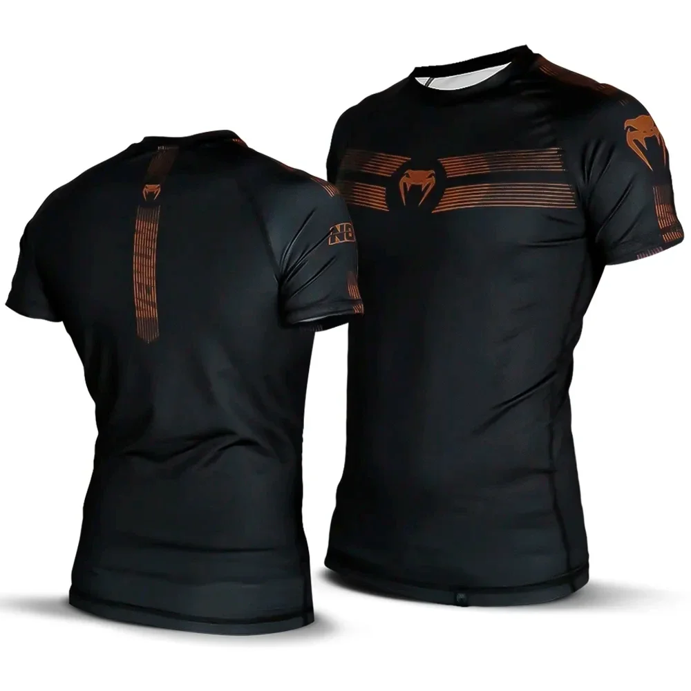 

Summer fitness new favorite: UFC men's quick drying short sleeved T-shirt creates a comfortable experience for you